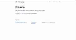 Desktop Screenshot of benwen.com